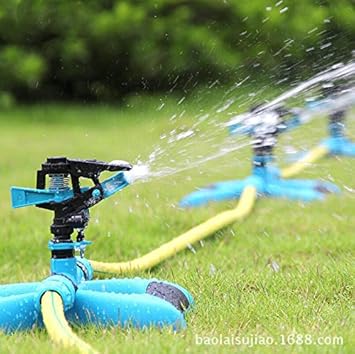 Aspersores Riego Homeyoo Aspersor De Riego Rociador De Cesped Rociador De Jardin Rociador Rotacion 360 Aspersores Para Jardin Estandar Europeo Para Cesped Patio Jardin Distancia De Pulverizacion El Riego Azul Jardin