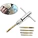 Tonsiki Adjustable M3-M8 3mm-8mm HSS T-Handle Reversible Ratchet Wrench Tapping Threading Tool with Hand Screw Tap