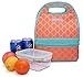 MIER Dual Compartment Insulated Lunch Box Bag Reusable Cooler Bag for Women, Girls(Orange)