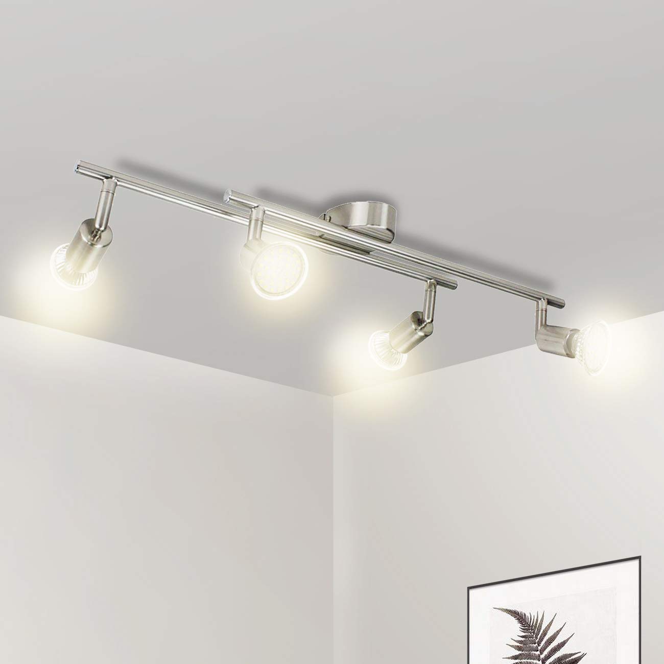 Ceiling Light Wowatt Ceiling Spotlights For Kitchen Ceiling Living Room Modern Spotlight Ceiling Bulbs 4x Gu10 5w 420lm 2800k Warm White Rotatable