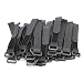 Elantek 25pcs Black Reusable Fastening Cable Straps, Hook and Loop Cable Tie Down Straps 0.8" x 6"