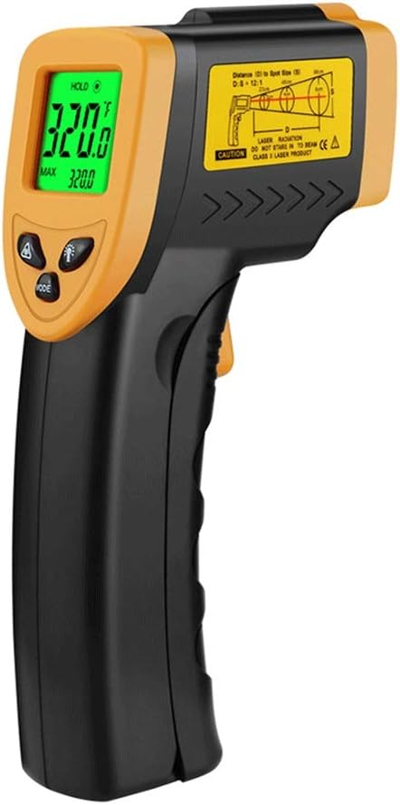 Redfiy Non Contact Temperature Gun Industrial Thermometer,Digital Laser Infrared Thermometer Range: -50°C To 380°C(-58°F To 716°F) 0.5 Sec High-Speed Temperature Detection
