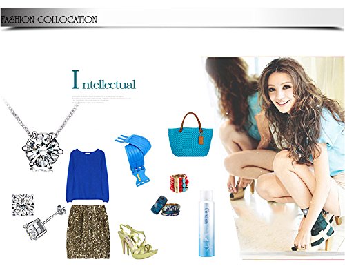 Platinum Plated Round Cubic Zirconia Simple Stud Diamond Earrings for Sensitive Ear,Come with Back