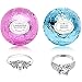 Ocean Breeze Lavender Bath Bombs Gift Set of 2 with Size 6 Ring Inside Each Made in USA