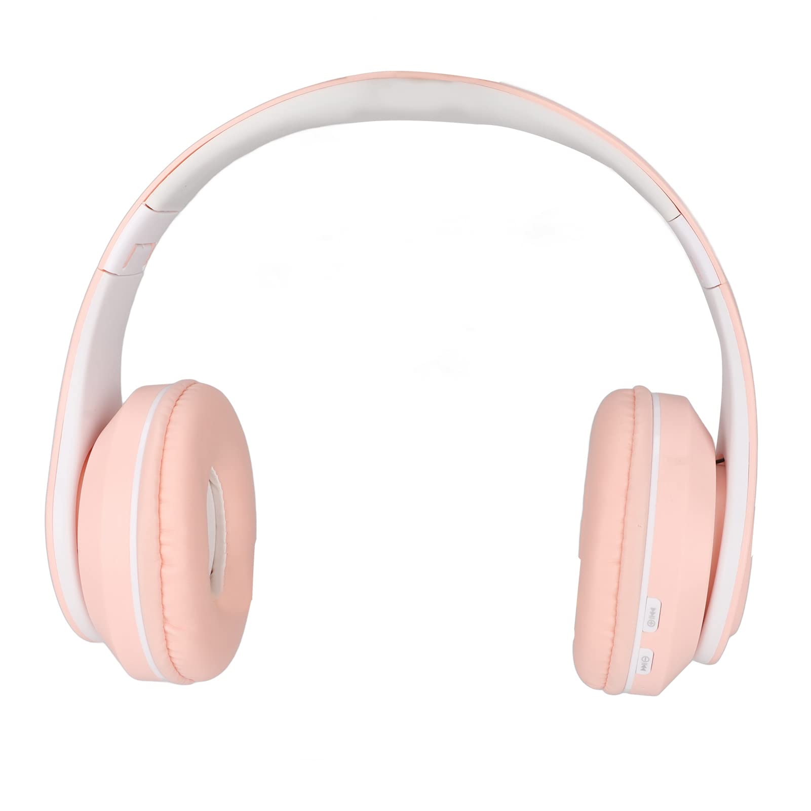 ciciglow B39 Bluetooth Over Ear Headphone with Colorful Light, Foldable Noise Reduction, PU Leather Comfortable, for Travel Work Game Phone Laptop (Pink)