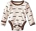 L'ovedbaby Unisex-Baby Newborn Organic Gloved-Sleeve Bodysuit, Gray Wagon, 3-6 Months