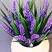 VGIA Modern Artificial Potted Plant for Home Decor Lavender Flowers and Grass Arrangements Tabletop Decoration
