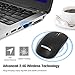 VicTsing Rechargeable Wireless Mouse, 2.4G Silent Computer Optical Mouse Portable & Slim with USB C Adapter, USB Receiver, 3-Level Adjustable DPI, Compatible with PC, Laptop, Notebook, Computer(Black)