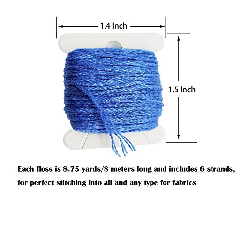 Embroidery Floss with Organizer Storage Box - Peirich 96 Color Embroidery Threads Floss Bobbins 38 Pcs Cross Stitch Kits Embroidery Starter Kit Friendship Bracelets Floss - Mother's Birthday Gift
