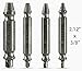 Bastex Damaged Screw Extractor Set, Easily Remove Stripped and Damaged Screws. Made of High Speed Steel 4341# Hardness Is 62-63hrc. Kit Set of 4