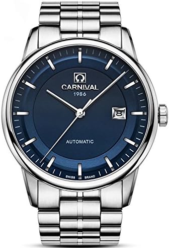 WhatsWatch Carnival Tritium Luminous Automatic Watch Men Swiss Calendar Date Waterproof Watches Full Stainless Steel Sapphire Glass