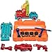 PREXTEX 35 Piece STEM Take-A-Part Do It Yourself Truck Carrier Tool Box with Racing Car and Realistic Lights and Sounds Great Toy for Boys and Girls