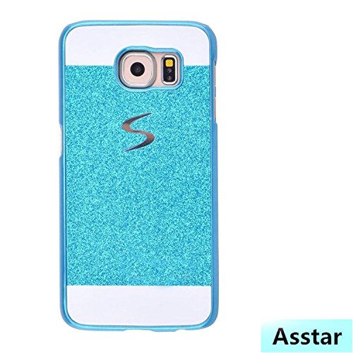 Galaxy Note 5 Case, Asstar [Stand Feature] Beauty Luxury Hybrid Glitter Bling Hard Shiny Sparkling with PU Hard Protective Bumper Cover Case for Samsung Galaxy Note 5 (BLUE)