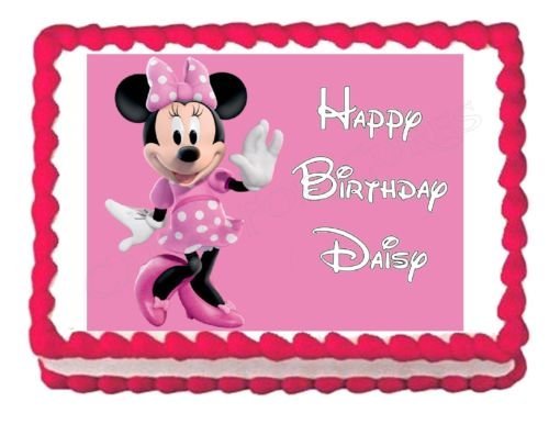 MINNIE MOUSE party decoration edible cake image cake topper