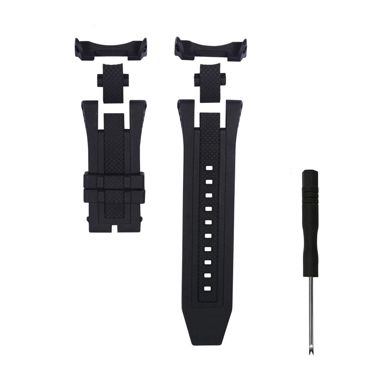 Senphyton for Invicta Subaqua Noma V Noma 5 - Soft and Durable Rubber Silicone Watch Band Watch Strap - Black Invicta Watch Bands