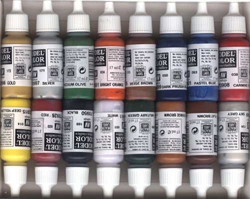Model Color Paint Set - Folkstone Basic Colors