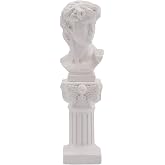 Auiurrer Greek Statue of David Bust Sculpture 5.31 Inch | Mythology, Mini Roman Pillars, Greek Columns, David Head Figurine, Roman Office Decor
