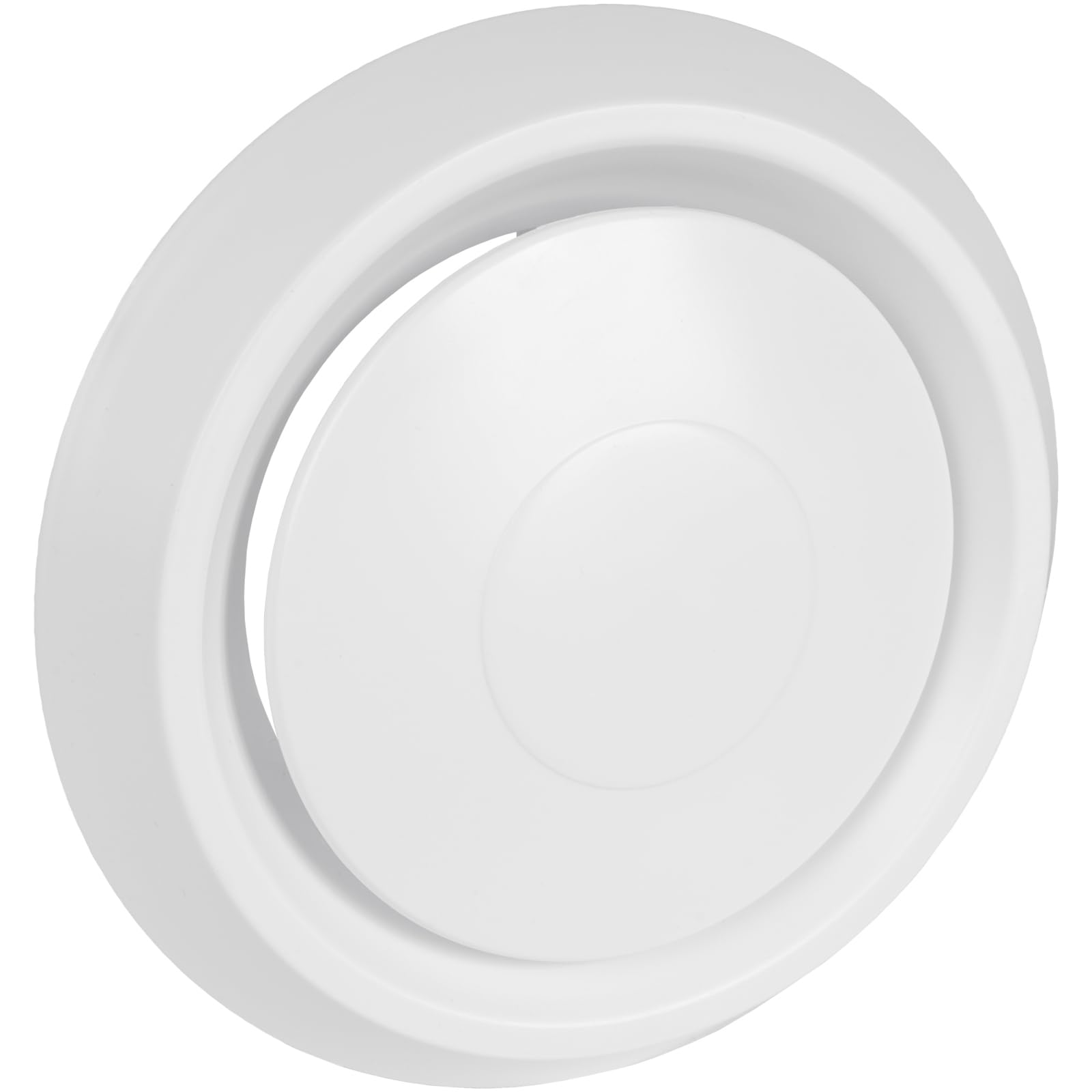 Photo 1 of Vent Systems 6" Inch White Plastic Universal Diffuser - Round Adjustable Air Vent - Ceiling Duct Cover - Hot and Cold Air Distribution in Residential and Commercial Buildings