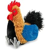 JUSTQUNSEEN Realistic Chicken Stuffed Animal for Kids and Adults Soft Cute Chick Farm Animal Plush Toy Decor/Cuddle Toy for Christmas/Easter/Birthday Gifts (Brown Rooster)
