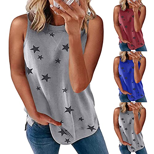 YHIIen Dames tank top T-shirt lang casual longshirt bovendeel mouwloos basic tank top tuniek casual los shirt top… - Image 6