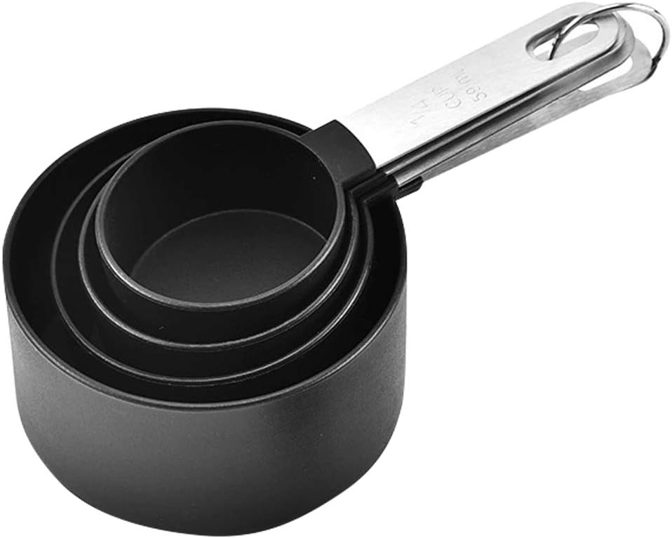 Fornateu 8Pcs Kitchen Baking Measuring Cups Spoons Set with Stainless Steel Handle Grip Kitchen Bakeware