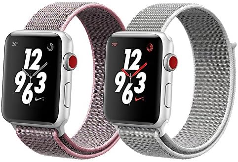 iMoway Apple Watch Band 38mm/42mm Sport Loop iWatch Band (Adjustable Velcro) for Apple Watch Series 1/2/3 Sport Edition