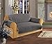 Elegance Linen Quilted Pet Dog Children Kids - Furniture Protector- Microfiber Slip Cover Gray Love Seat