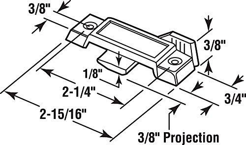 Slide-Co 171949-W Window Sash Lock, Cam Action, 3/8-inch Tongue, White