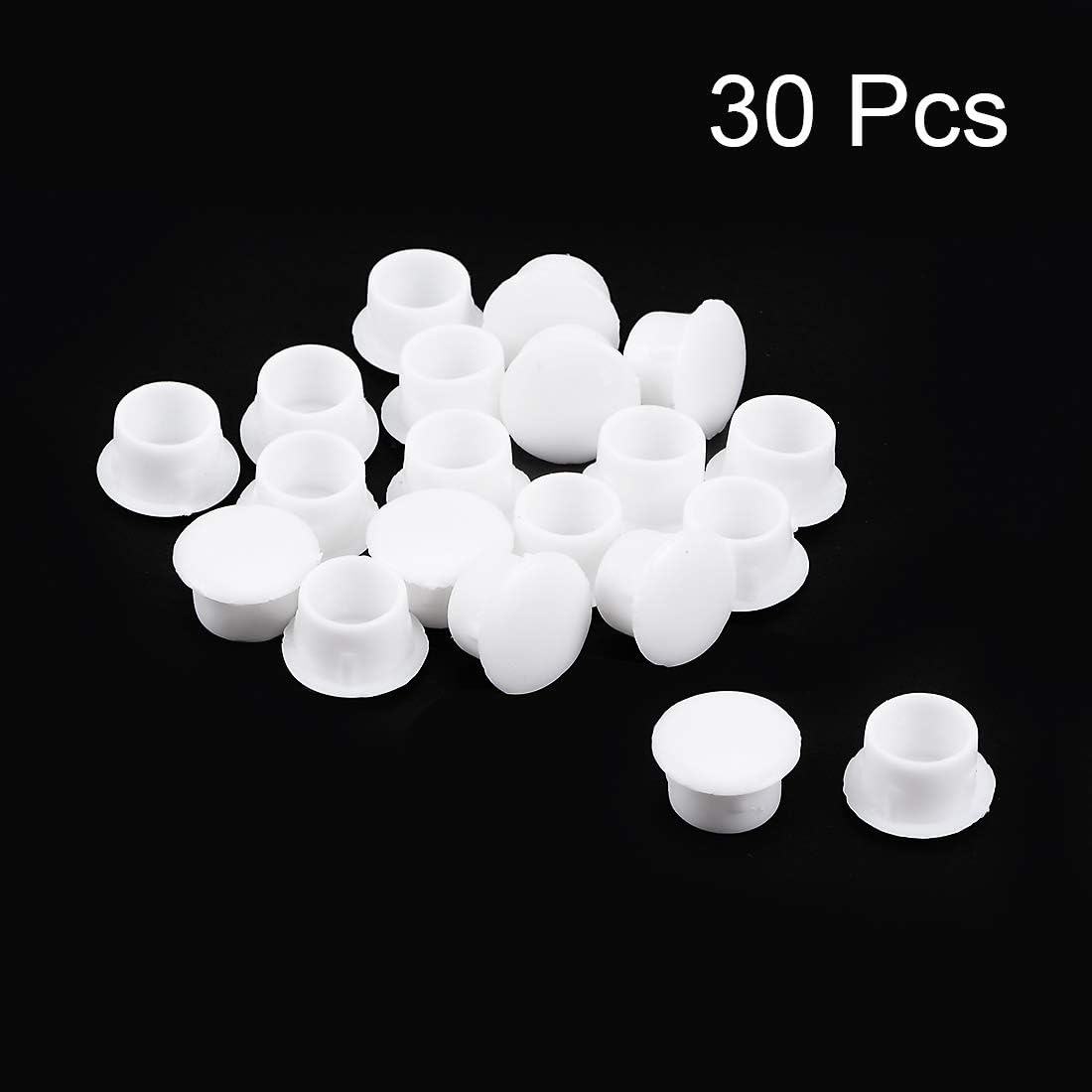 sourcing map Shelf Peg Hole Plugs 10mm Dia White Plastic Tube Cover for Nail Cabinet Button Bracket Cupboard Bookshelf Bookcase Adjustable Shelf Closet - Image 3