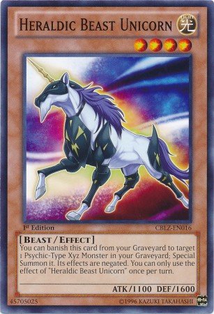 Yu-Gi-Oh! - Heraldic Beast Unicorn (CBLZ-EN016) - Cosmo Blazer - 1st Edition - Common