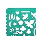 Set of 2 Plastic Stencil Art Templates Drafting Ruler with Various Cut Out Designs for Art and Craft Projects, Artistic Drawing, Tracing, Painting - Ideal for Professionals, Students and Kids
