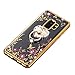 Galaxy S9 Case Ring Holder, Miniko(TM) Soft Slim Bling Rhinestone Floral Crystal TPU Plating Rubber Glitter Case Cover with Detachable 360 Finger Kickstand Bling Ring Holder for Galaxy S9 Gold