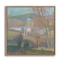 Framed Canvas Wall Art Metaphysical Still Life with Triangle by Giorgio Mordian Canvas Prints Home Artwork Decoration for Living Room,Bedroom - 16x16 inches