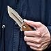 TANGRAM Folding Pocket Knife ACUTO440 Tanto Sharp Blade Liner Lock Brown G10 Handle Flipper Knife,Kim Ning Rumble TG4001A2