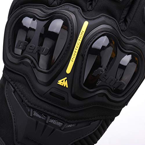 CHCYCLE Winter Motorcycle Gloves for Men, Touch Screen Windproof Motorbike Biker Riding Gloves for ATV UTV Scooter (Green, XX-Large) - Thumbnail 6