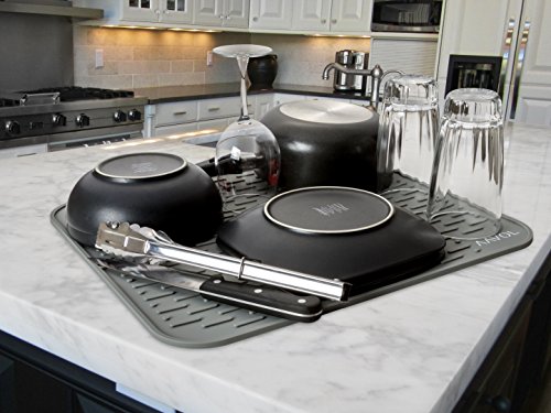 Aavol Silicone Dish Drying Mat And Heat Resistant Trivet 21 X 18