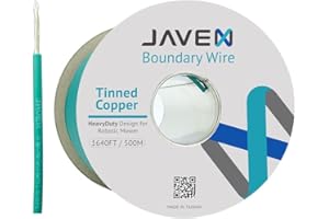 JAVEX Robotic Mower Boundary Wire Cable- Tinned Copper Heavy Duty Universal for Gardena, Husqvarvna, Worx & Other Lawn Auto-Mower Brands Installation Kit [3.4mm, 24x0.25mm] Green, 500M/1640ft