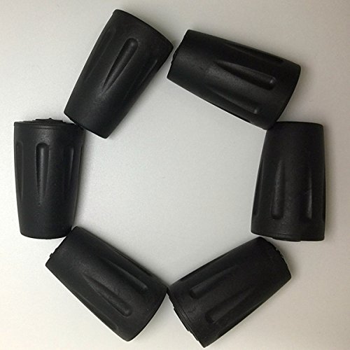 BAOCHI Replacement Rubber Cover Tips of Hiking Trekking Poles Walking Sticks (6 Pack) - Thumbnail 5
