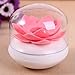 Lotus Cotton Swab Holder,Cotton Bud Small Q-tips Toothpicks Brushes Holder Box Case Storage Organizer Jar with Clear Lid Dustproof Cover (Pink + Green)