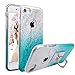 iPhone 8 and iPhone 7 Case, ZUBA [Sparkling Shine Series] Ultra Slim Glitter Bling Crystal Shock Absorbent Hybrid Case Cover for Apple iPhone 8 and Apple iPhone 7 with 1 Ring Holder Kickstand [Teal]