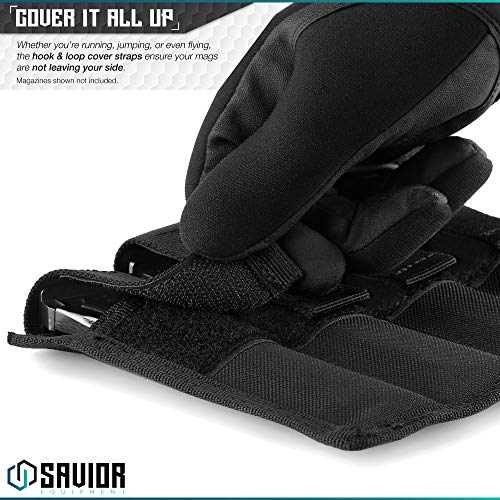 Savior Equipment 4-Slot Tactical .22LR Ammo Mag Pouch - Attach to Tactical Vest or Battle Belt, Compatible with Ruger Browning Buck Mark Series & M&P22LR Magazines