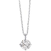 PAVOI 14K Gold Plated Cubic Zirconia Diamond Pendant Necklace for Women | Adjustable Slider