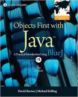 Objects First With Java A Practical Introduction Using Bluej International Edition Amazon De Barnes David J Kolling Michael Fremdsprachige Bucher
