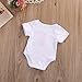 Infant Baby Golden Shiny Words Print Arrow Pattern Romper Bodysuit Outfits (0-3 M, White)