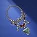 Miraculous Garden Womens Vintage Alloy Silver Long Boho Bohemian Necklace Ethnic Tribal Boho Necklace Geometry Red Turquoise Beads Statement Necklace Jewelry Sets for Women. (1)