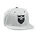 No Shave Life OG Beard Logo Snapback Hat Heather Grey