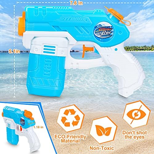 Wasserpistole, 4 Pack Wasser, 7-8 Meter Reichweite & 150ml Kapazität, Super Squirt Wasserpistolen - Sommer Partys, Pool Garten Strand, für Kinder und Erwachsene (150ML 4 Pack)