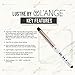 L’ange Hair LUSTRÉ Curling Wand, Tourmaline Ceramic and Titanium Barrel Wands with Heat-Protection Gloves Negative Ion and Infrared Tech, Dual Voltage Iron MSRP $169 (White 1″ (25MM) Titanium)thumb 4
