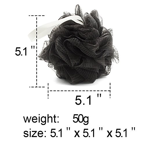 Bath Shower Sponge Pouf Loofahs 6 Packs 50g Each Eco-friendly Exfoliating Mesh Brush Pouf Bath Shower Ball Sponge 6Colors-Exfoliate, Cleanse, Soothe Skin - Thumbnail 2