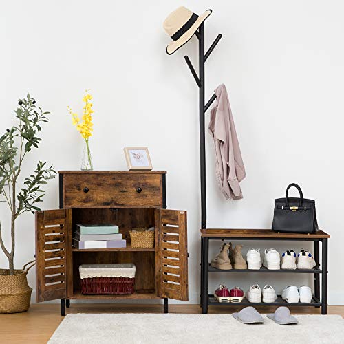 HOOBRO Kommode Schrank, Vintage Sideboard, Beistellschrank mit Schubladen, Eingebauten Verstellbaren Regale… – Bild 7